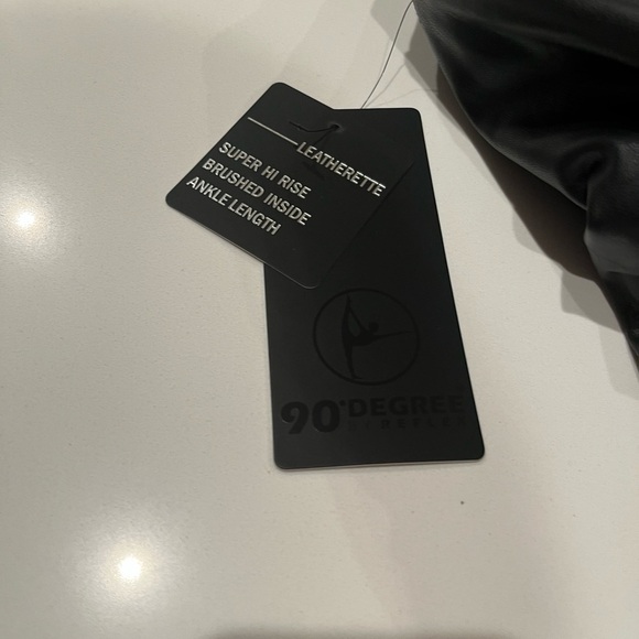 NWT LEATHERETTE LEGGING - 90 DEGREE BY REFLEX Black S - Picture 6 of 7